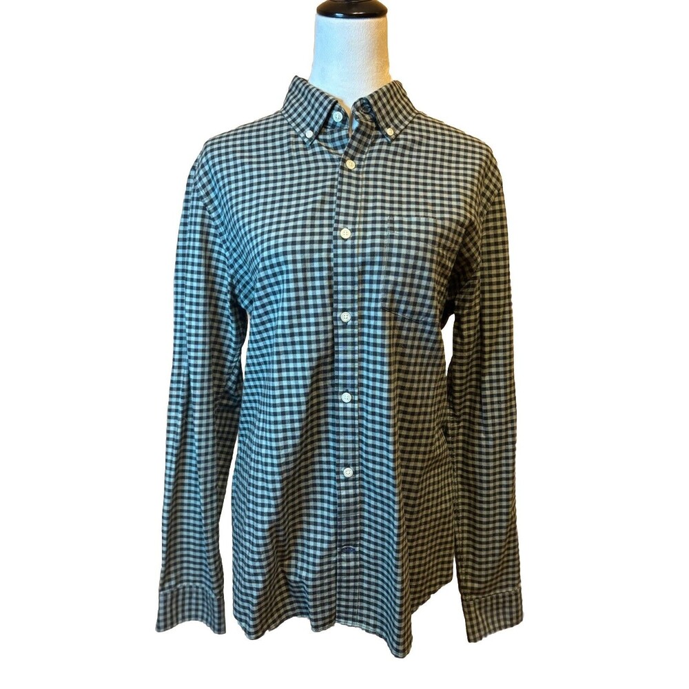 GAP Men's M Slim Fit Plaid Button Up Shirt Long Sleeve Cotton Business Casual